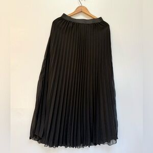 WD.NY Black Pleated Maxi Skirt